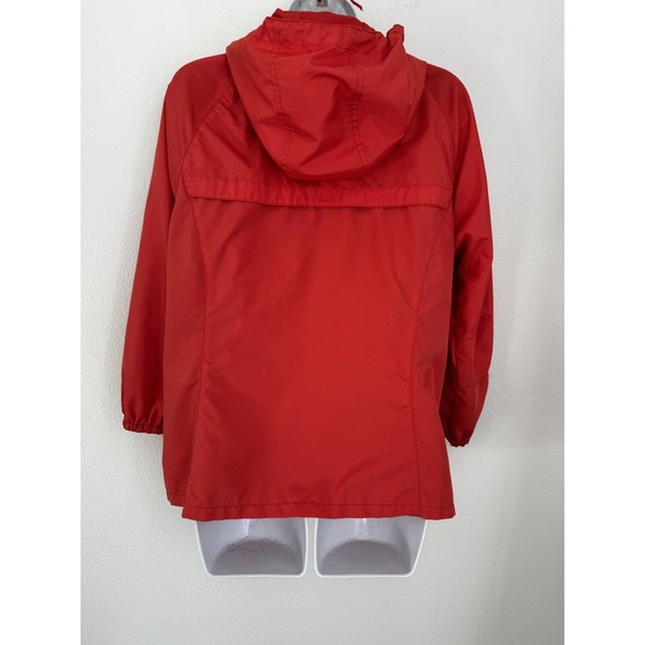 Eddie Bauer Women’s Windbreaker Jacket Hooded Vented Orange  Medium M Sp… - Picture 5 of 9